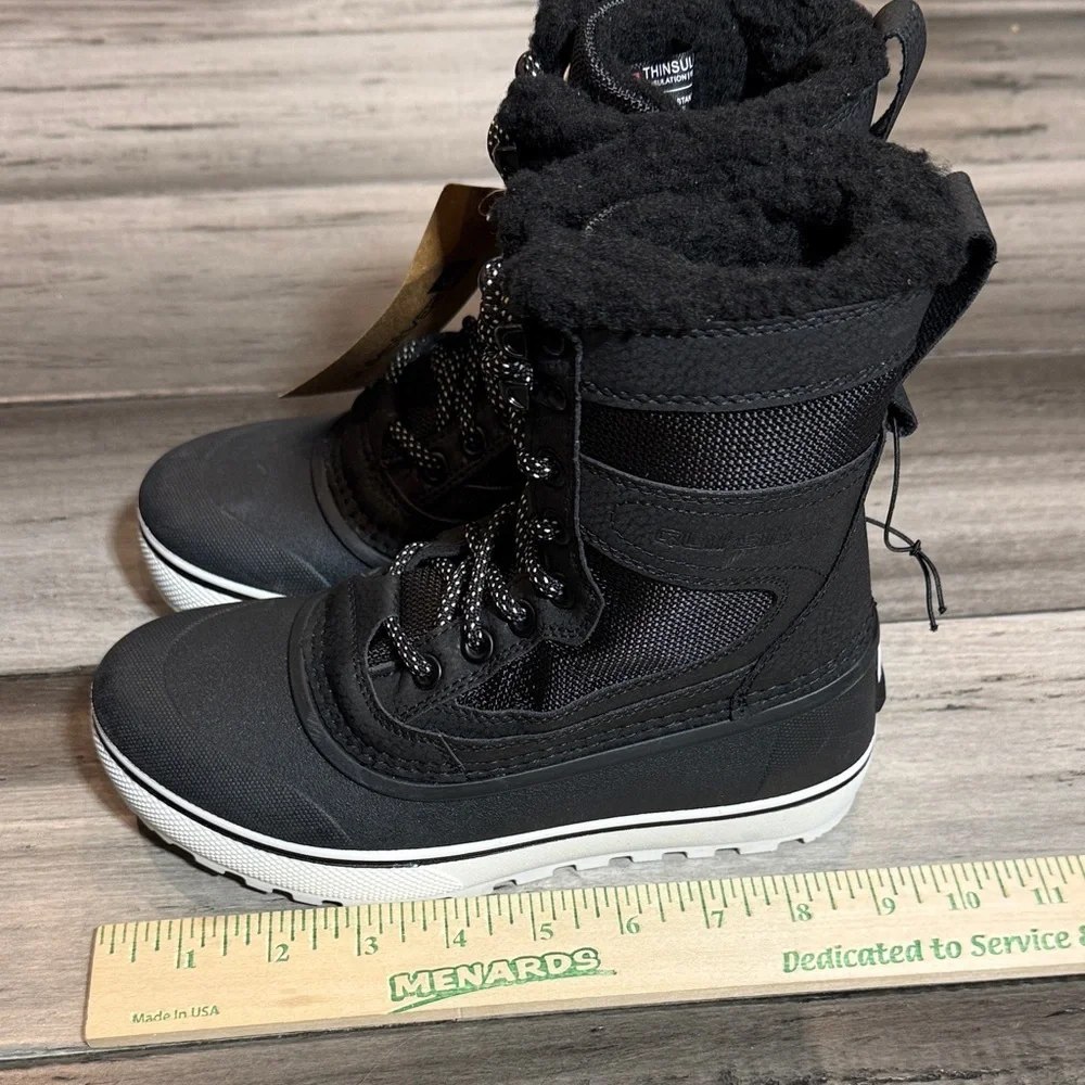 NWT Quiksilver Black Faux-Fur Lined Winter Boots